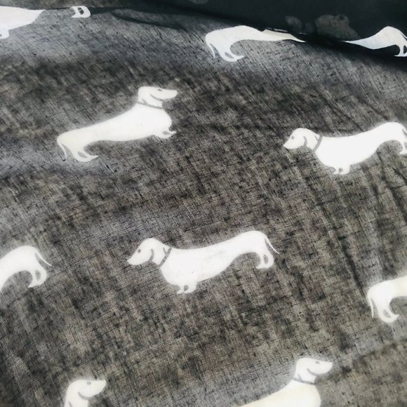 Dachshund Black White Scarf - Picture 5 of 7